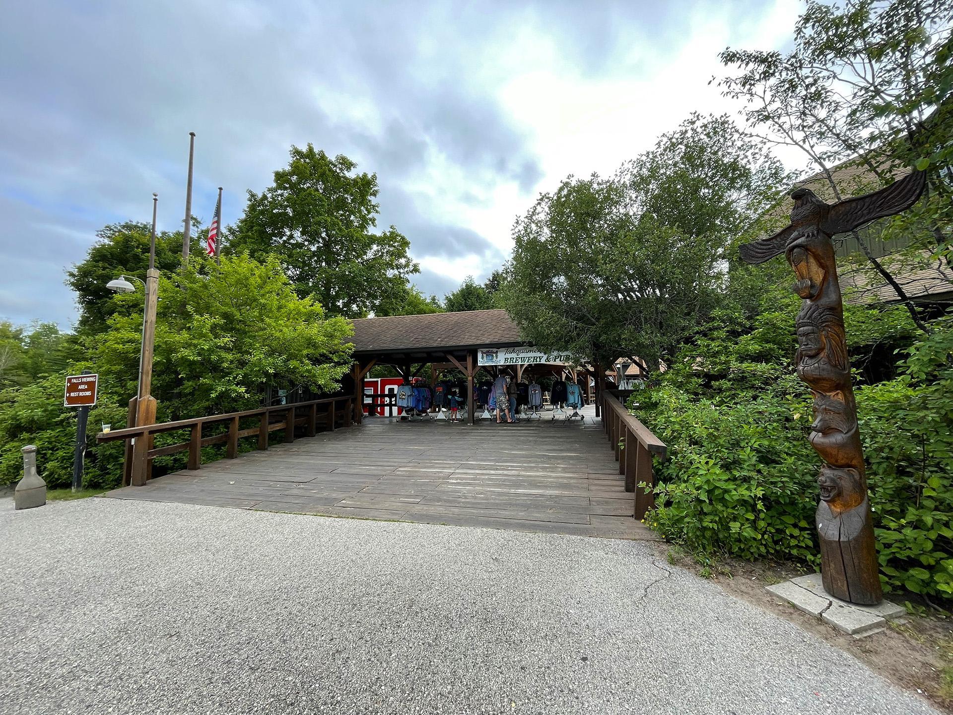 The ramp to Tahquamenon Falls Brewery & Pub provides easy, accessible entry to this popular dining spot.