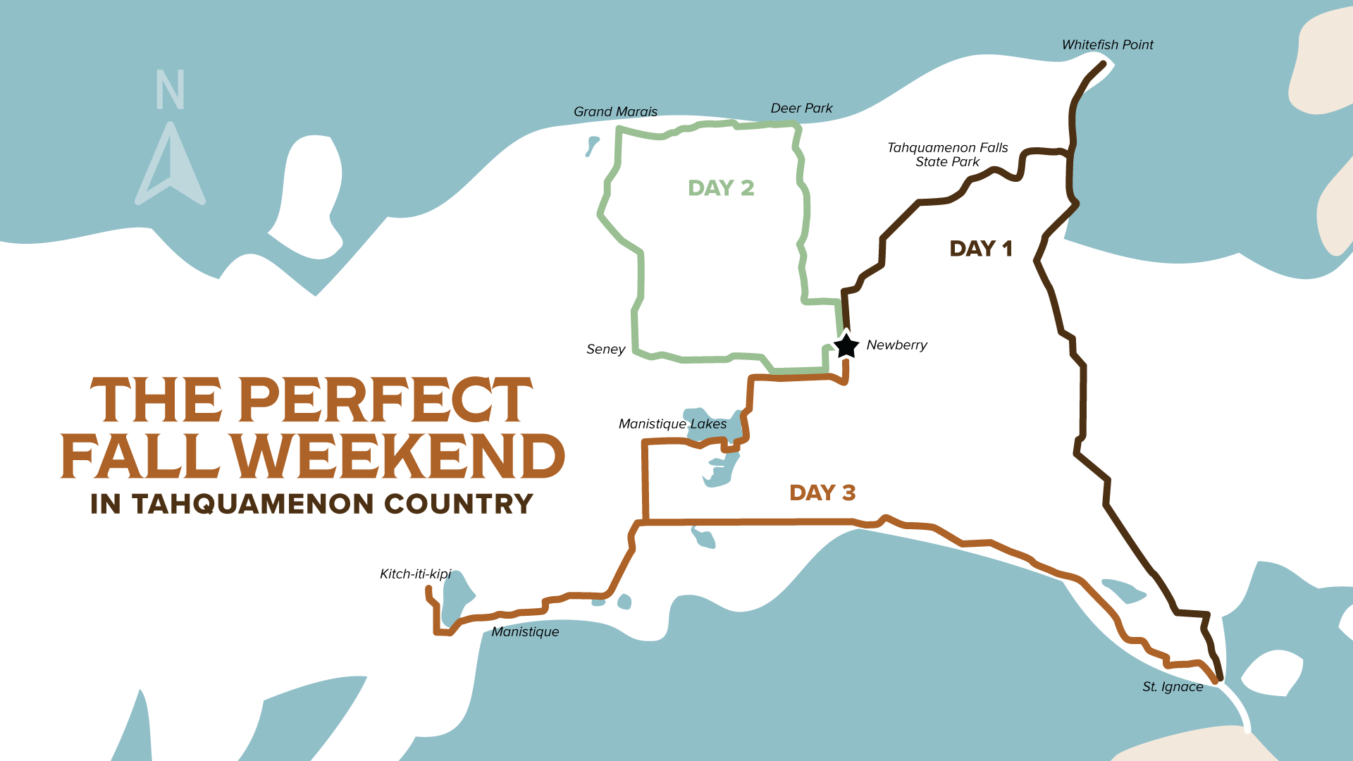 A map for the Perfect Fall Weekend.
